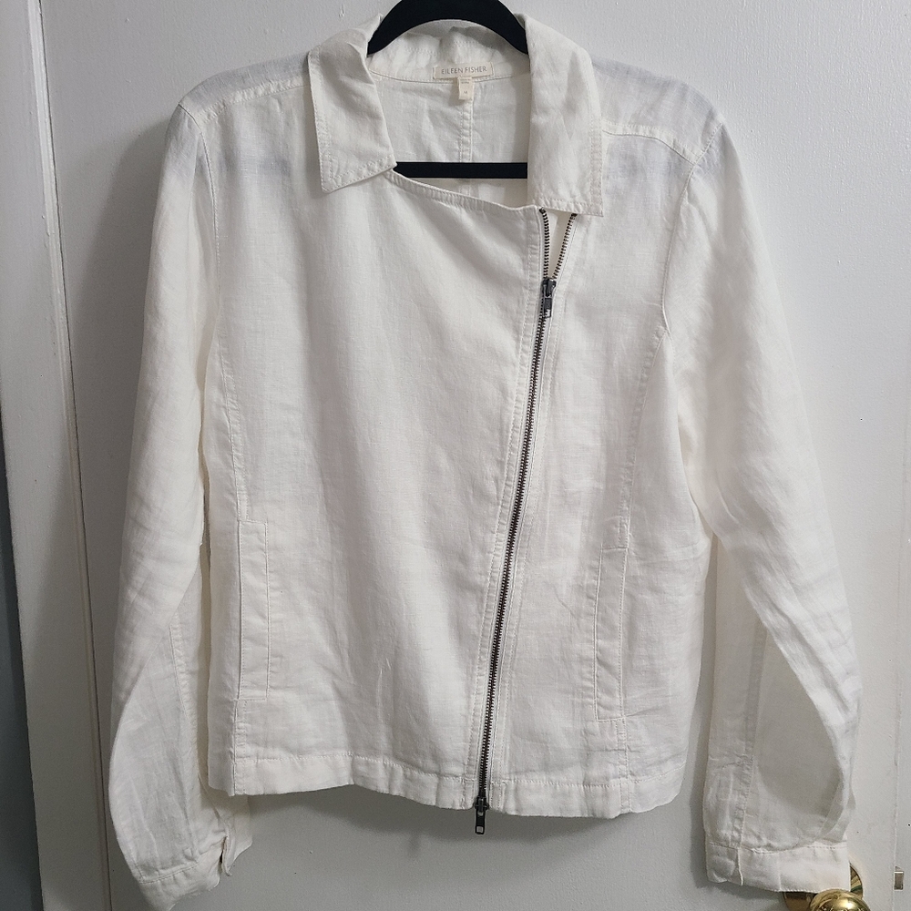 Eileen Fisher Women's Casual Versatile Lightweight fabric Linen Shirt Jacket S M